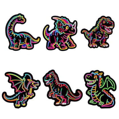 4/6/9/10/12/16/20PCS Cute Enamel Pins Bulk Set, Art Aesthetic Lapel Brooches, Humorous Quote Pins for Backpacks Jackets Hats Bags, Novelty Cool Badges for Women, Men, Teens, Kids - style: 6pcs Dinasour