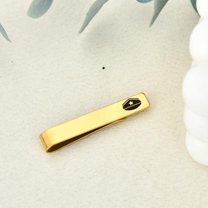 Mens Airplane Tie Clip for Boyfriend Husband Son Flight Attendant Accessories for Men - style: Gold Police