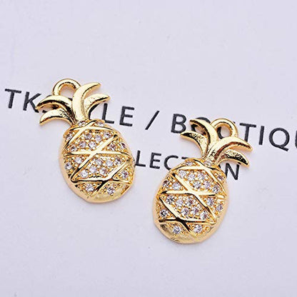 Baydurcan Friendship Anchor Compass Necklace Good Luck Elephant Pendant Chain Necklace with Message Card Gift Card - style: Pineapple 2