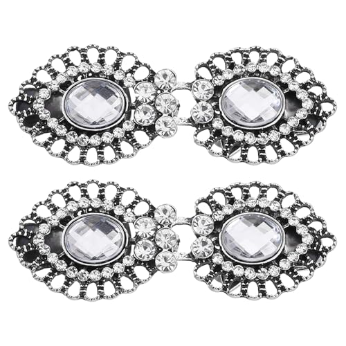 uxcell Vintage Sweater Clips, Cape Cloak Clasp Retro Cardigan Clips Shawl Collar Clasp Dress Shirt Brooch Clips for Women