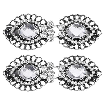 uxcell Vintage Sweater Clips, Cape Cloak Clasp Retro Cardigan Clips Shawl Collar Clasp Dress Shirt Brooch Clips for Women
