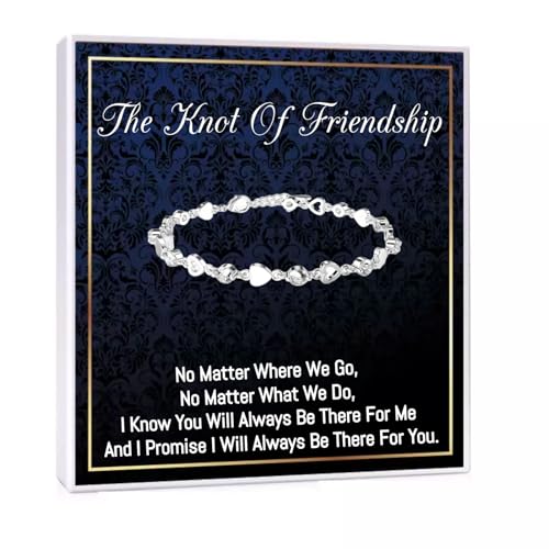 Friendship Necklace, Friendship Gifts for Women, Gifts for Best Friend, Best Friend Friendship Necklace, Birthday Gifts for Female Friends, Her, BFF, Bestie… - color: Silver - Friendship