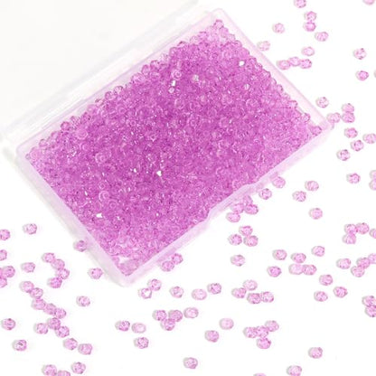 1000Pcs 4mm Faceted Crystal Glass Bicone Beads Loose Bead for DIY Bracelet Necklace Earring Keychain Jewelry Making,Amethyst - color: Amethyst