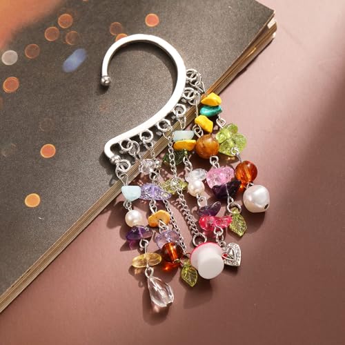 Elf Ear Cuff Colorful Tassel Single Left Non Piercing Earring for Women