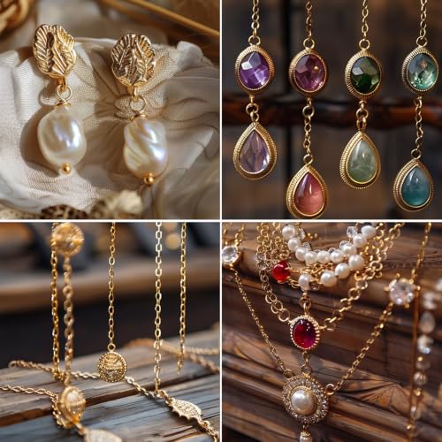1200 Pcs Jump Rings for Jewelry Making, Open Jump Rings with Pliers, Tweezer and Lobster Clasps for Necklace Repair and Bracelet Making (Gold) - color: Gold