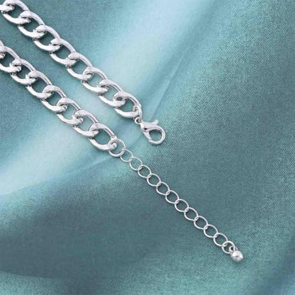 Snake Choker Necklace for Women Gold Crystal Serpent Pendant with Cuban Chain Fashion Accessories Jewelry Gifts - color: Silver
