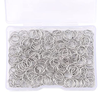 BEADIA Platinum Plated Jump Rings Non Tarnish 8mm 300pcs for Jewelry Making Findings - color: Platinum, size: 0.7x8mm