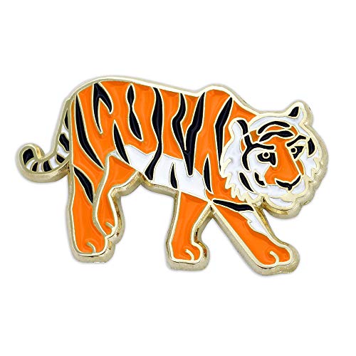 PinMart Wild Animal Enamel Lapel Pin - color: Tiger Gold Plated, size: 25 Pack