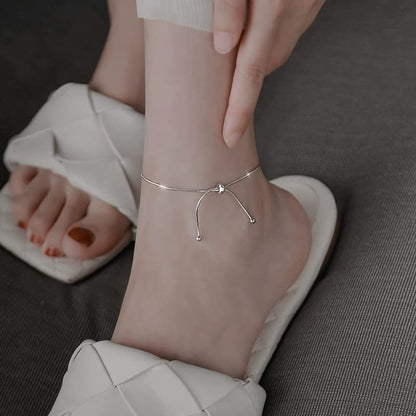 Sora Tuki Ankle Bracelets for Women Tennis Rhinestone Anklets for Women Butterfly Heart Star Cross Anklet Bracelet for Women Plus Size Anklet Bracelets for Big Ankle Beach Foot Jewelry - style: 5 - snake chain