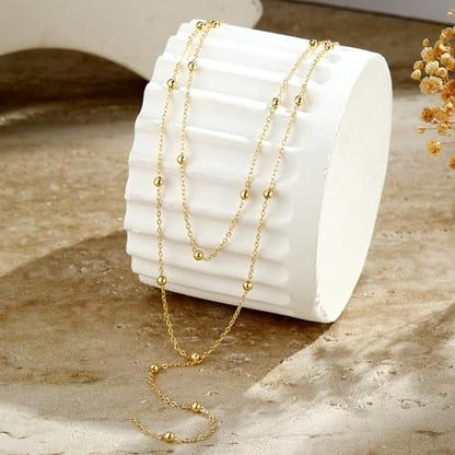 VIROMY Gold Long Y Necklaces for Women Trendy - Dainty Lariat Chain Drop Pendant Necklace for Women Gold Statement Jewelry - color: Y Necklace 02