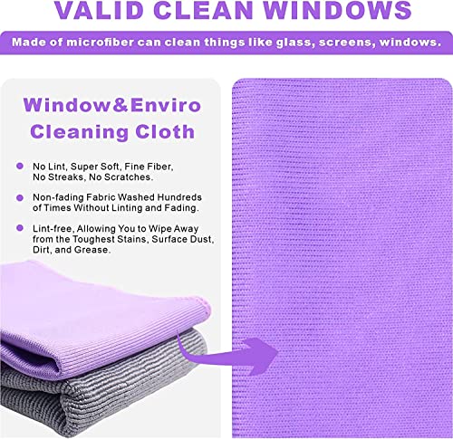 Longmann NorwexWindow Cleaning Cloth, Glass Cloth, Only Use Water, No Chemical Needed, Streaks Schatches Free, Just Add Water (Purple 1 Pack) - color: Purple 1 Pack