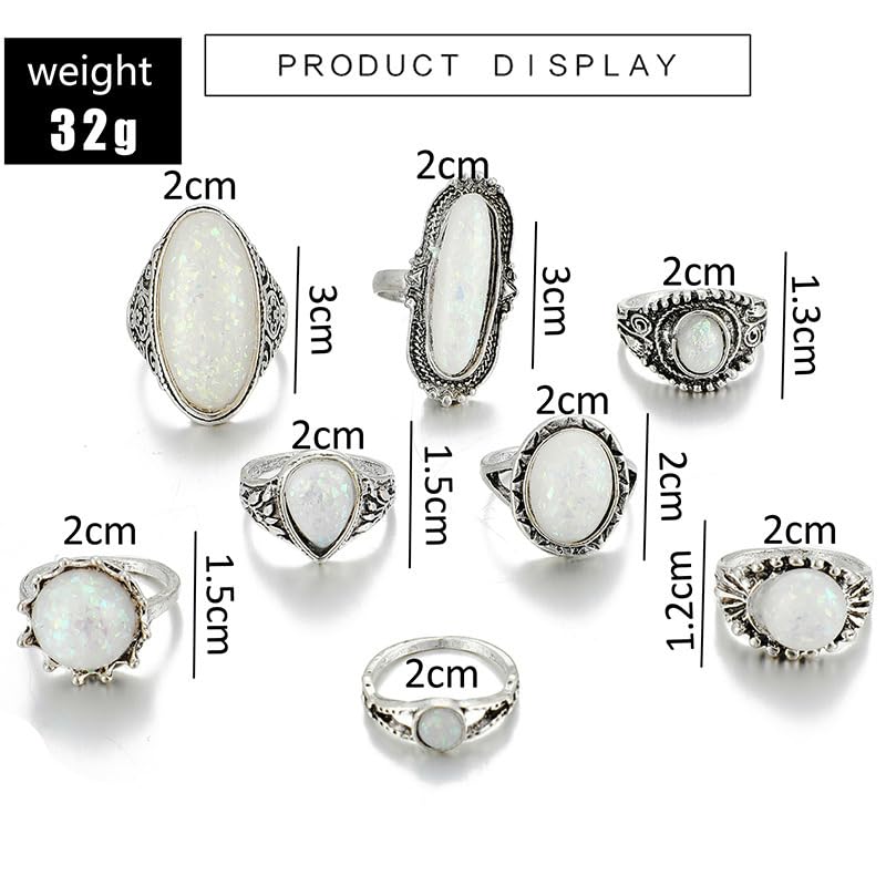 Chunky Stackable Rings Set For Women Open Adjustable Bold Thick Geometric Knuckle Rings Minimalist Statement Jewelry Gift - style: Style 5