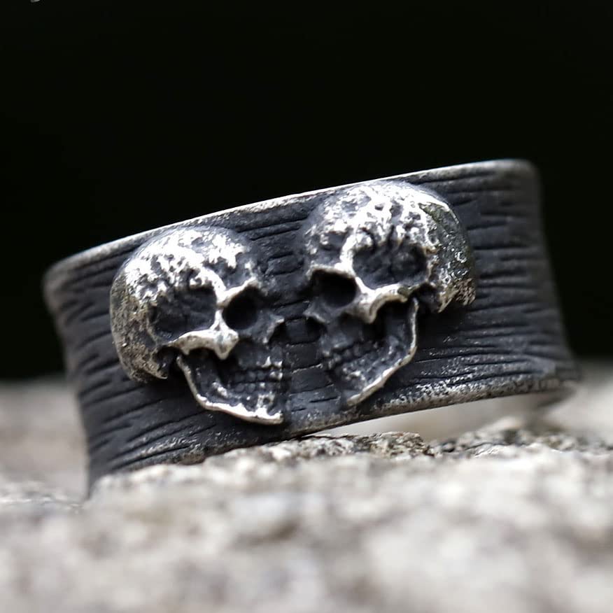 2023 Skull Ring Cool Evil Death Punk Rock Stainless Steel Rings Aly Style Jewelry - style: R1084