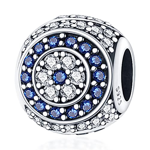 Pandach 925 Sterling Silver Charms for Bracelet&Necklace Dangle Pendant Bead with 5A Cubic Zirconia Stones,Jewelry Beads Gifts for Women - style: Devils Eye Series Charms