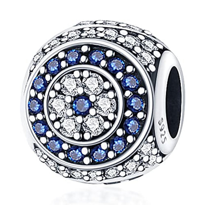Pandach 925 Sterling Silver Charms for Bracelet&Necklace Dangle Pendant Bead with 5A Cubic Zirconia Stones,Jewelry Beads Gifts for Women - style: Devils Eye Series Charms