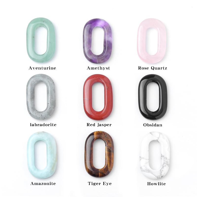 4pcs Natural Stone Pendants Circular Shape Exquisite Specfic Mixed Agate Crystal Stone Charms for Jewelry Making Necklace