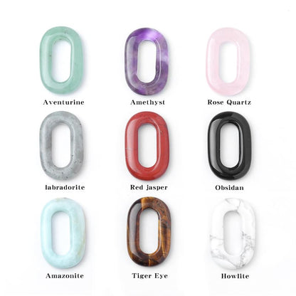 4pcs Natural Stone Pendants Circular Shape Exquisite Specfic Mixed Agate Crystal Stone Charms for Jewelry Making Necklace