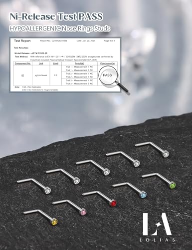LOLIAS 80-160Pcs Surgical Steel Nose Rings Studs for Women Hypoallergenic | Straight or L Shaped Small Nose Studs Pin,Hypoallergenic 20G 22G Tiny Bone Nose Piercing Jewelry, 1.5/2/2.5/3 mm CZ Mix - color: 80Pcs 20G L shaped（white&multicolor）