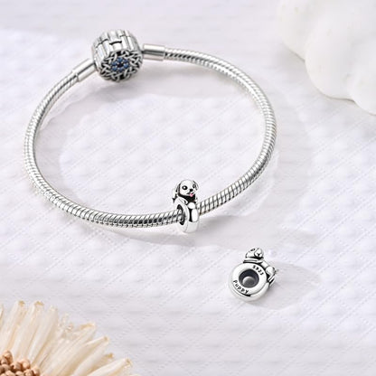 2pcs Stopper Spacer Beads for Pandora Bracelets, Sterling Silver Cross Ladybug Clip Spacer Charms For Bracelet DIY Jewelry Gift - color: Dog