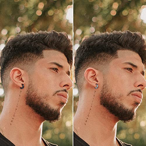 Aroncent 2-8Pcs Womens Mens Huggie Hoop Triangle Earrings Viking Runes Stainless Steel Ear Stud Novelty Black/Gold/Silver - color: D-Viking Earrings-2PCS-a