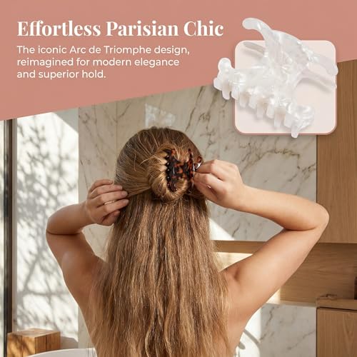 4Pcs Hair Clips for Women 4 Styles Small Medium Large Claw Clips for Thin Thick Curly Hair, Matte Rectangle Small Claw Clips for Thin/Medium Thick Hair, Hair Jaw Clip Nonslip (A) - style: A