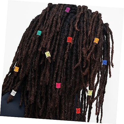 Hollow Hair Buckles for Braiding 100pcs Metal Hair Accessories Dreadlocks Set Colorful Braiding Ropes