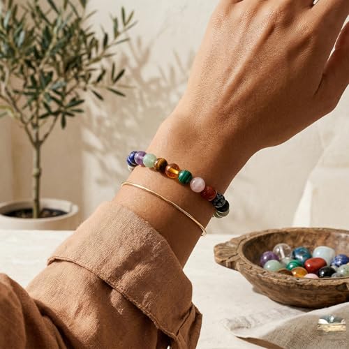 Crystal Cross Bracelet for Women and Men, Gift Jewelry Jewelry Gift | natural stone beads, crystal beads, cross design, inspirational style, birthday gift, bracelet jewelry for casual styling - color: colors