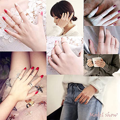 Women's Stainless Steel 1MM Thin Plain Midi Stacking Ring Band Comfort Fit, Size 3 to 10 - color: Dome - Rose G (with 2 cz)