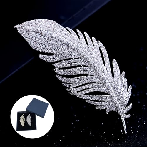 2pcs Rhinestone Brooch Pin for Women Dress Elegant Stylish Crystal Brooches Fashion Accessories Pins Lapel Boutonniere Ideas Wedding Christmas Birthday Jewelry Easter Gift - color: 01 Silver/Gold