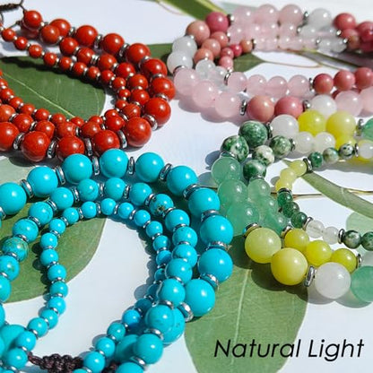 468Handmade Adjustable Natural Gemstone Crystal Bracelet Healing Power Energy Inspirational Gifts with Card for Unisex - color: 18-Pathfinder（Strong Vitality）, size: 4mm