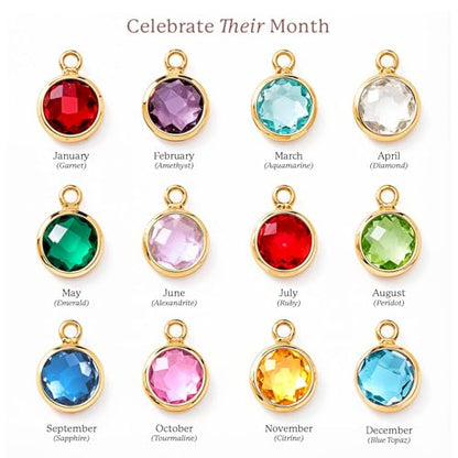 Custom Name Necklace with Birthstone for Women - Personalized Gift - Custom Birthday Gifts for Women, Mom, Grandma, Mama - Customized Name Plate Necklaces for Her - Jewlery Birthstone Charm