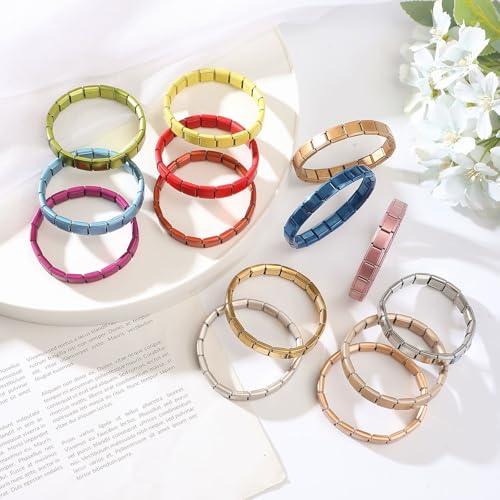 papasgix Italian Charm Bracelets, 9mm Italian Charm Bracelet Links | 9mm Stainless Steel Italian Charms, Detachable Personalized - color: Matte Rose Powder