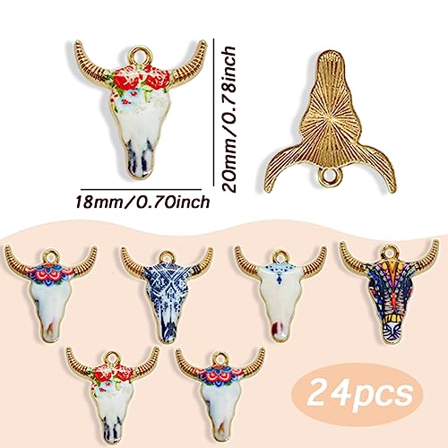Cow Gold Plated Enamel Pendants Metal Animals Charms Pendant for Earrings DIY Jewelry Making Necklace Bracelet Keychain Craft Findings - color: B