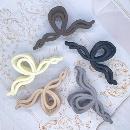 Large Wave Claw Clips for Thick Hair, 5-Pack 5.5“ Non-Slip Matte Hair Clips for Women, Big Hair Clips for Thick Hair (Earthy Neutrals) - color: Earthy Neutrals