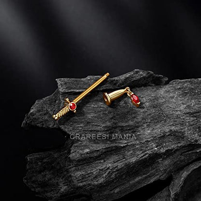 Dagger Nipple Ring 14G Gold Nipple Rings 316L Stainless Steel Nipple Piercing Jewelry Dangle Nipple Rings for Women Nipple Piercing Jewelry - color: Gold