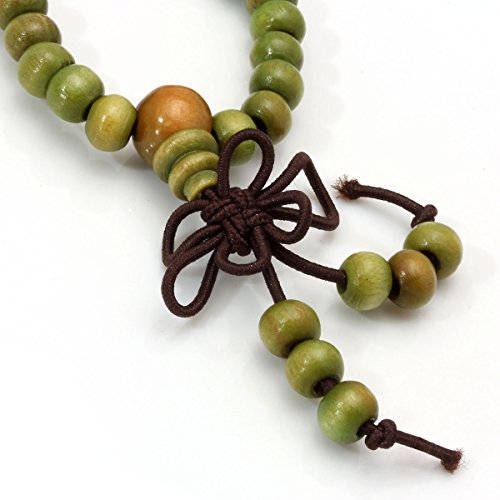 Eigso 6-8mm Wood Beads Bracelet Prayer Beads for Meditation Buddha Tibetan Bracelet for Men and Women - color: C:4 Pcs