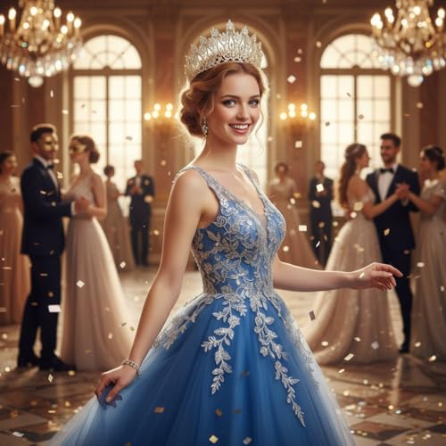 QXMYOO Luxury Wedding Tiaras for Bride Cubic Zirconia Big Tall Crown Quinceanera Crystal Headband for Women CZ Pageant Birthday Prom Party Headpiece Bridal Hair Accessories Silver - color: Gold