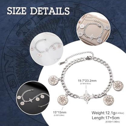 Dreamtimes Witches Knot Bracelet Tetragrammaton Pentagram Bracelet Stainless Steel Celtic Knot Bracelets for Women Men Protection Jewelry Witch Amulet and Talisman - style: Style 1