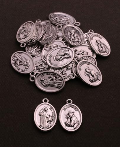 Saint Therese of Lisieux/Saint Mother Teresa of Calcutta/Divine Mercy Jesus/Mater Dolorosa Patron Saint Medal Charm Pendant for DIY Rosary Necklace Bracelet Jewelry Making Part - color: 30pcs-St.Anthony