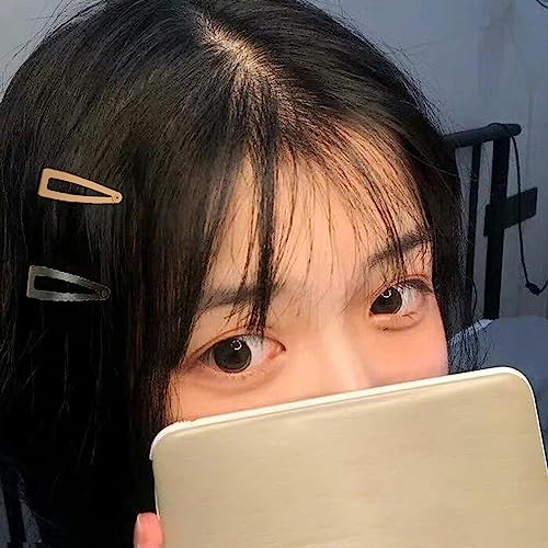 40 PCS Snap Hair Clips Double Grip Hair Clips Barrettes Accessories | 8 Colors Metal Snap Hair Clips with Plastic Box or Women (colorful)