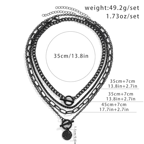 HUASAI Boho Necklaces for Women Dainty Layered Choker Necklace Bohemian Turquoise Necklace Statement Jewelry Western Cowgirl Country Concert Outfits Accessories - color: Z Black Choker Necklaces