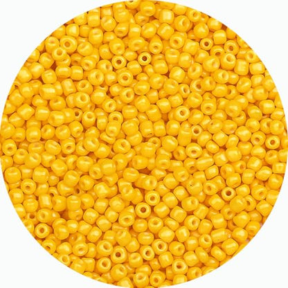 Legefo 4mm Glass Seed Beads Bulk, Orange-Yellow 6/0 Small Mini Pony Seed Beads, Tiny Round Craft Bead for Bracelet Necklace Wrist Jewelry Making Beading Weaving DIY Crafts Supplies, 1000pcs - color: Orange-Yellow