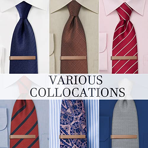 HAWSON Skinny Tie Clip Bar Set, 2 Inch Tie Clip for Men - Wedding, Meeting, Party Gift Set - color: 1 pcs Brushed Coffee