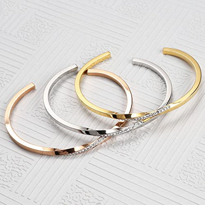 Dorriss Thin Open Cuff Bracelet for Women Adjustable Bangle Jewelry