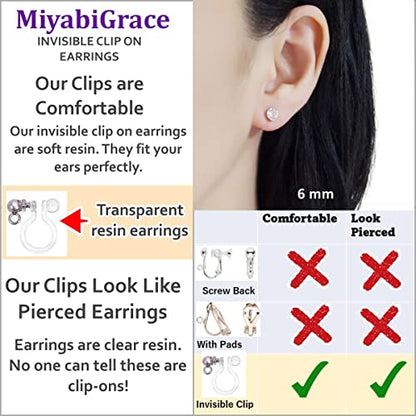 Women's Twisted Invisible Hoop Clip On Earrings Gold Silver Textured Comfortable Non Pierced Earrings - color: Hoop2 Gold