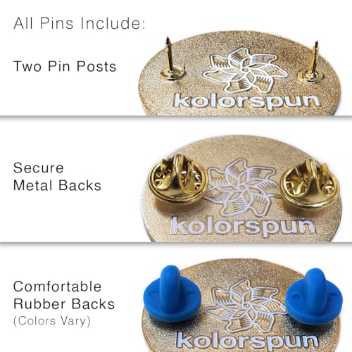 Kolorspun Hustle Enamel Lapel Pin - color: Gold