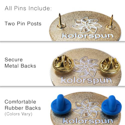 Kolorspun Hustle Enamel Lapel Pin - color: Gold
