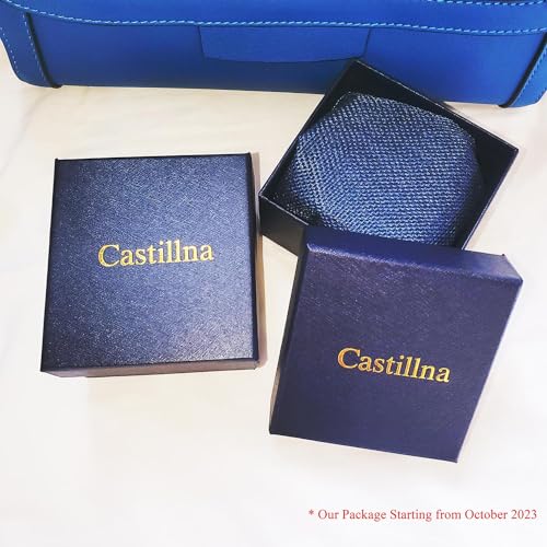 Castillna Glossy Plain Stainless Steel Bangle Bracelets Set for Women, Silver, Set of 7 Pieces - style: 7.8 inches