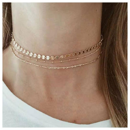 Stocking Stuffers Gold plate and Silver Plated Jewelry Sets Stocking Stuffers for Women Costume Jewelry Chain Necklace Bracelet Earrings and Rings Sets for Women Bulk Jewelry - color: JJ110Hgoldplate