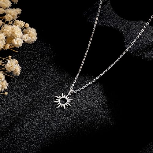 CHESKY Layered Necklaces for Women Trendy, Dainty 14k Gold Plated Pendant Necklace Layering Necklace for Women Non Tarnish Hypoallergenic Sun Gold Necklace Stack Gold Jewelry for Women Gifts - style: Sun-SL